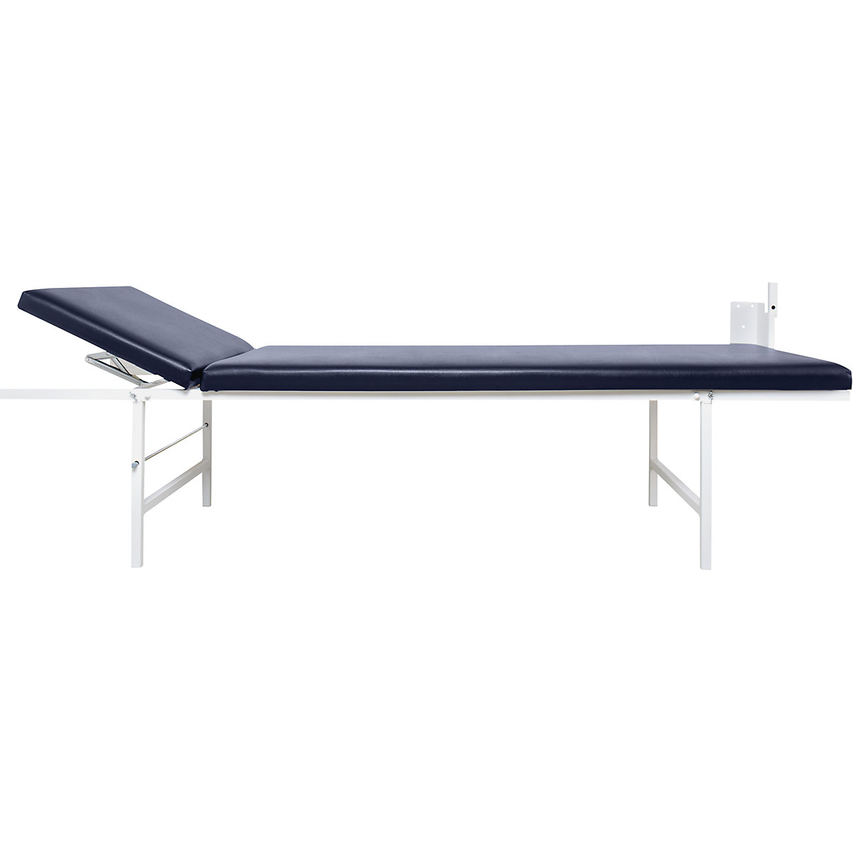 Ležaljka za mirovanje – SÖHNGEN, uzglavlje s mogućnošću namještanja, zidni sklopivi model, presvlaka u tamnoplavoj boji-10