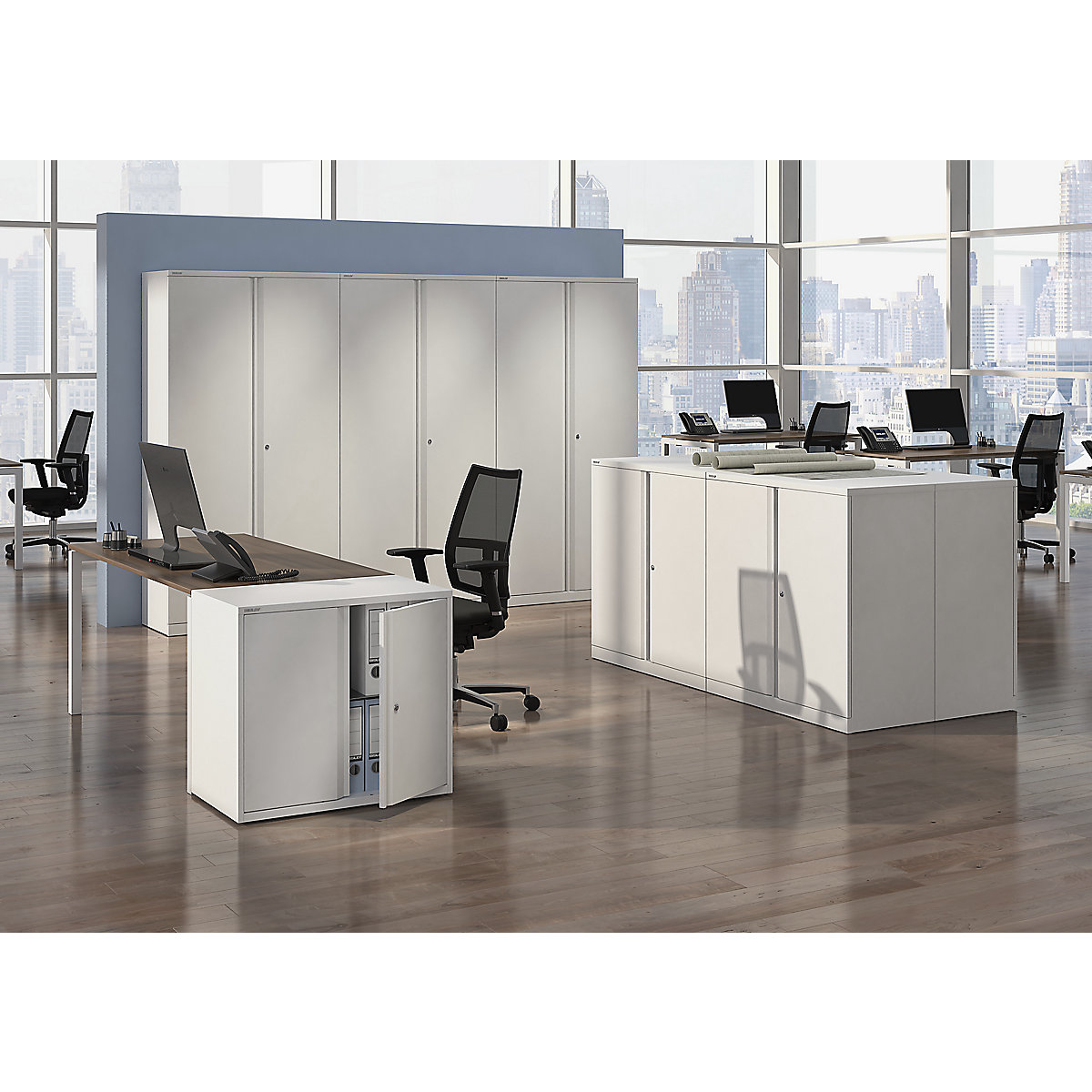 Ormar s krilnim vratima ESSENTIALS – BISLEY (Prikaz proizvoda 3)-2