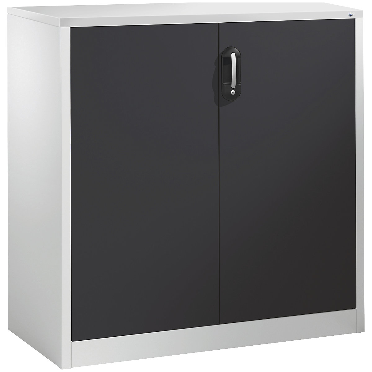 Niska komoda za dokumente ACURADO – C+P, 3 visine za registratore, VxŠxD 1200 x 1200 x 500 mm, u svijetlosivoj / crnosivoj boji