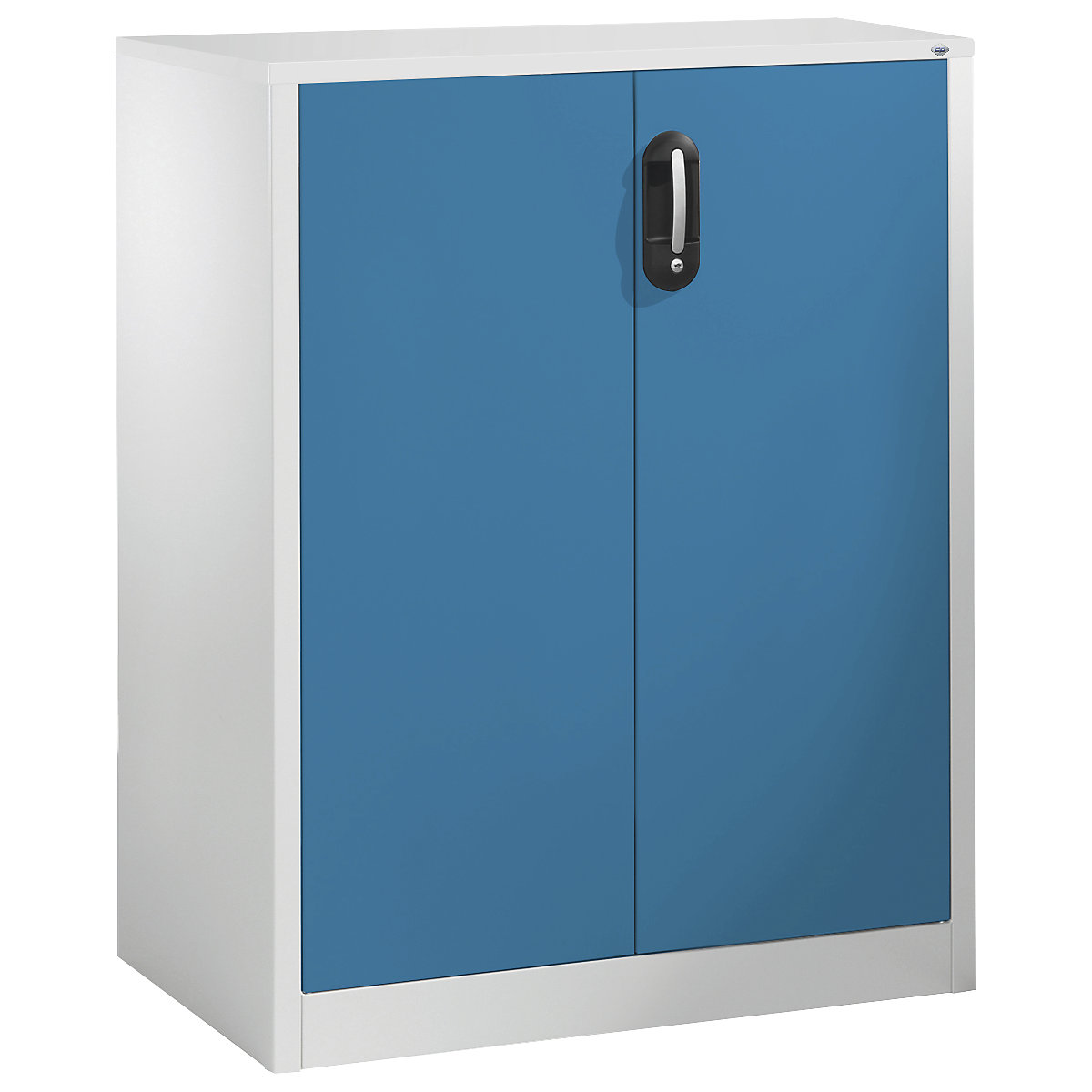 Niska komoda za dokumente ACURADO – C+P, 3 visine za registratore, VxŠxD 1200 x 930 x 500 mm, u svijetlosivoj / svijetloplavoj boji