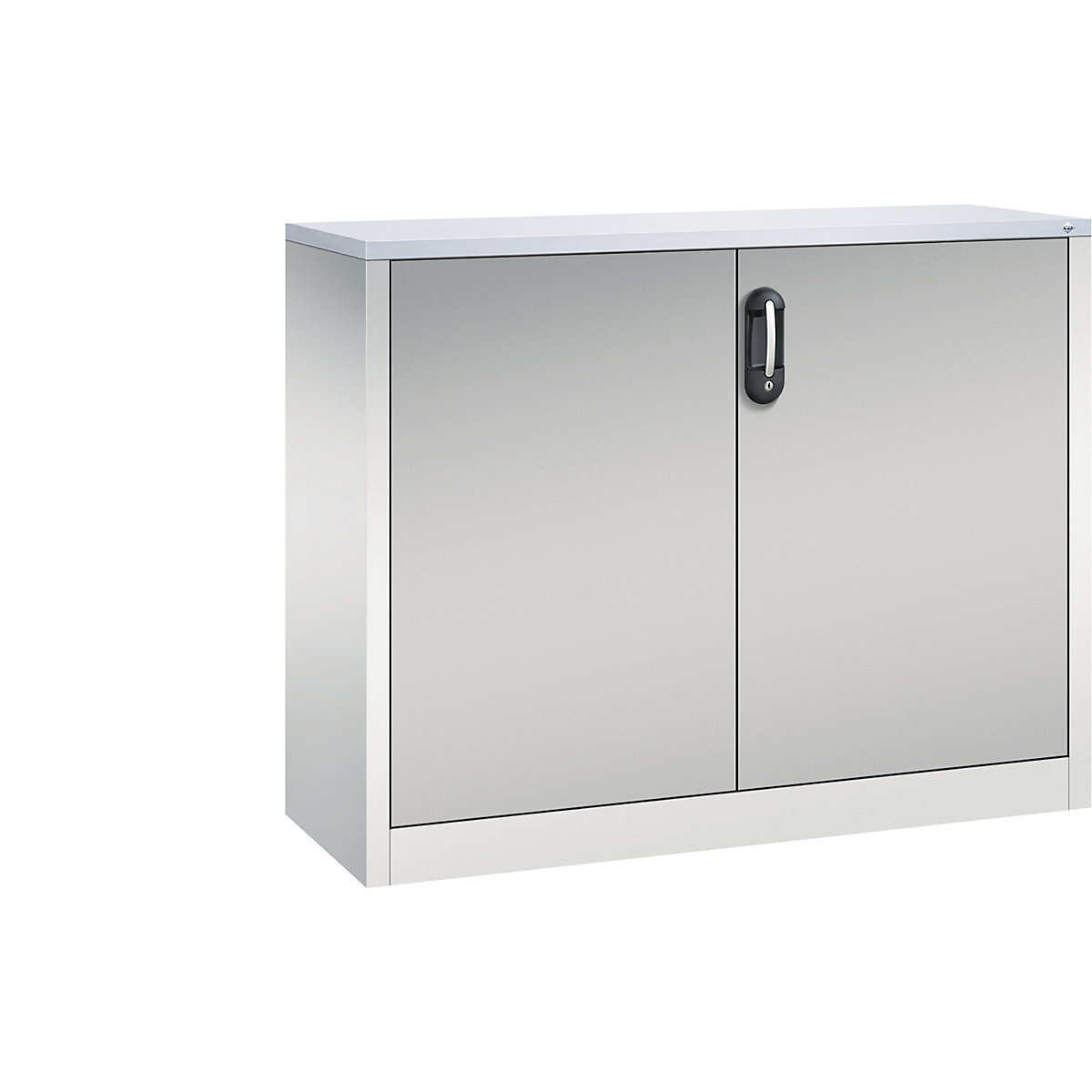 Niska komoda za dokumente ACURADO – C+P, 2 visine za registratore, VxŠxD 1000 x 1200 x 400 mm, u svijetlosivoj / bijeloj boji