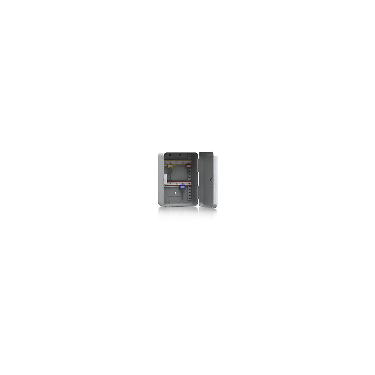 Kaseta za ključeve, čelični lim, u svijetlosivoj boji, VxŠxD 250 x 180 x 90 mm, 10 kuka-4