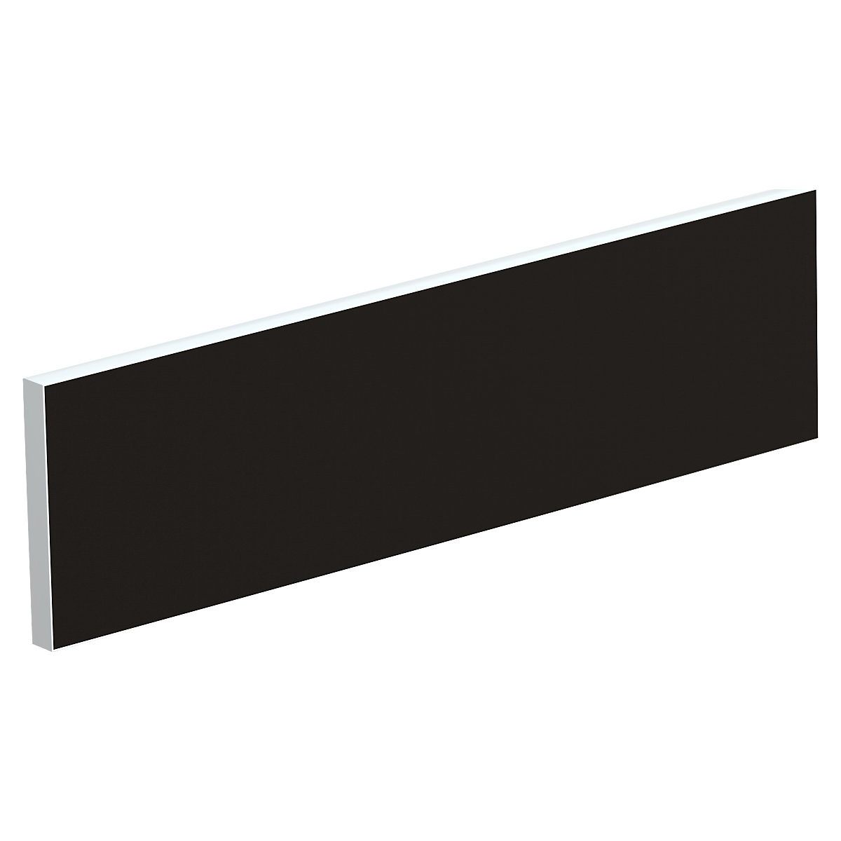 Stolna pregradna stijenka za pisaće stolove za više osoba, širina 1600 mm, presvlaka u crnoj boji-6