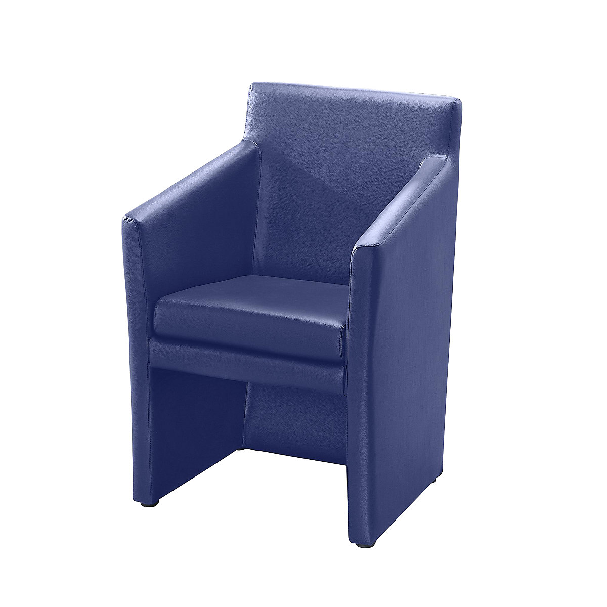 Klub fotelja, kutni oblik, VxŠxD 850 x 575 x 530 mm, presvlaka od poliuretana, u tamnoplavoj boji-4