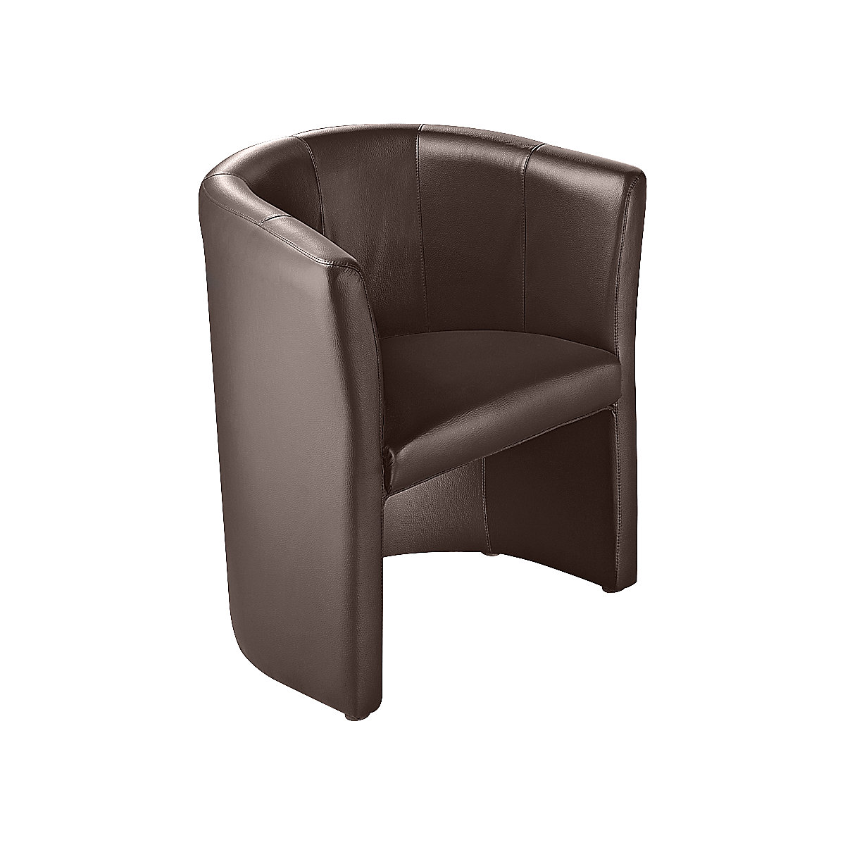 Klub fotelja, presvlaka od poliuretana, u boji čokolade-4