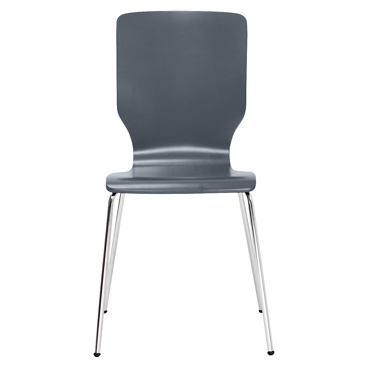 Drvena školjkasta stolica, VxŠxD 850 x 400 x 520 mm, pak. 4 kom., koritasto sjedalo u antracit boji-9