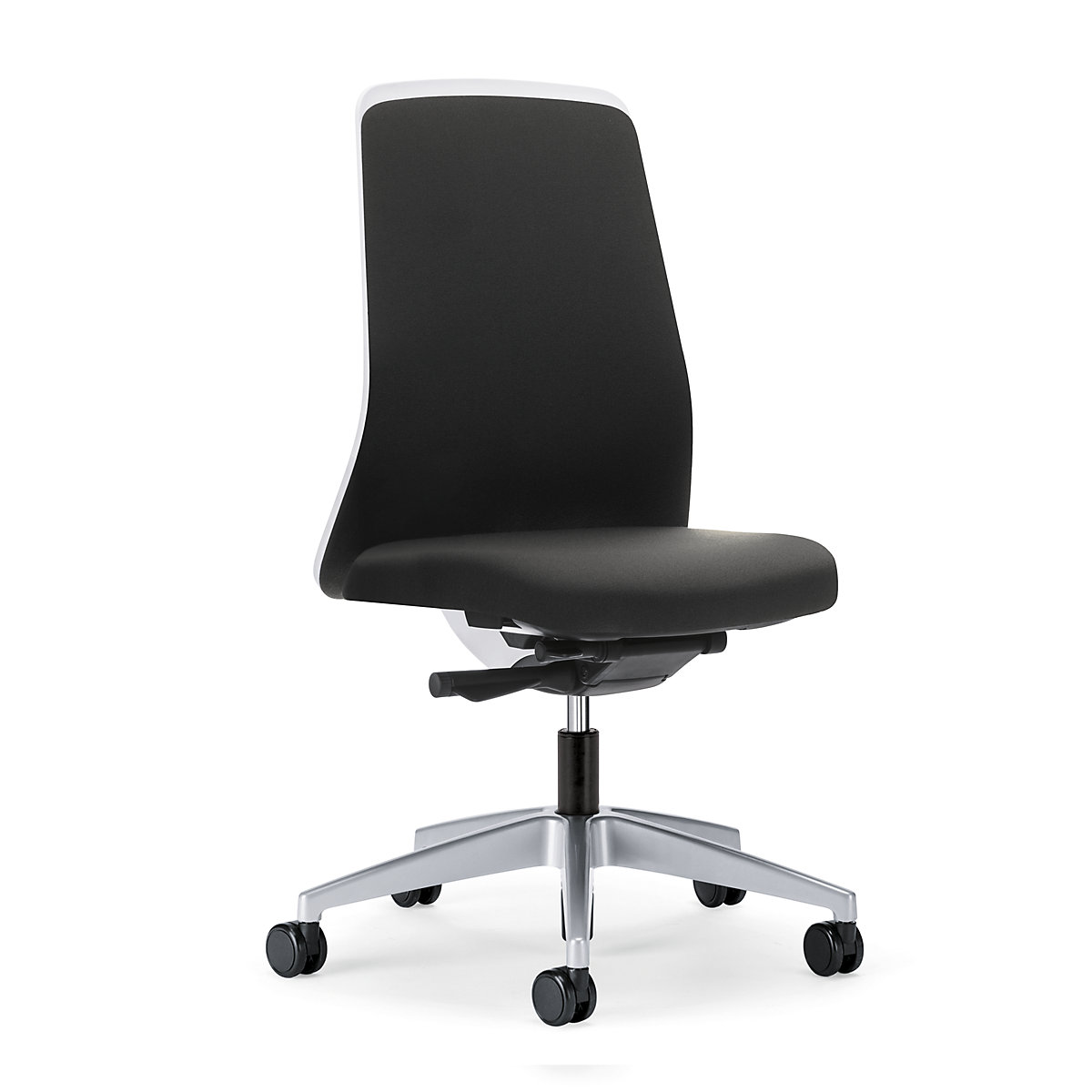 Udobna okretna stolica EVERY, naslon za leđa za opuštanje u bijeloj boji – interstuhl