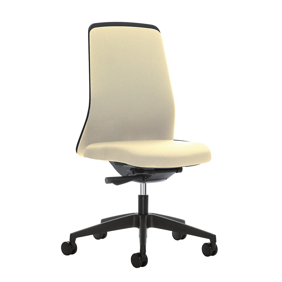 Udobna okretna stolica EVERY, naslon za leđa za opuštanje u crnoj boji – interstuhl