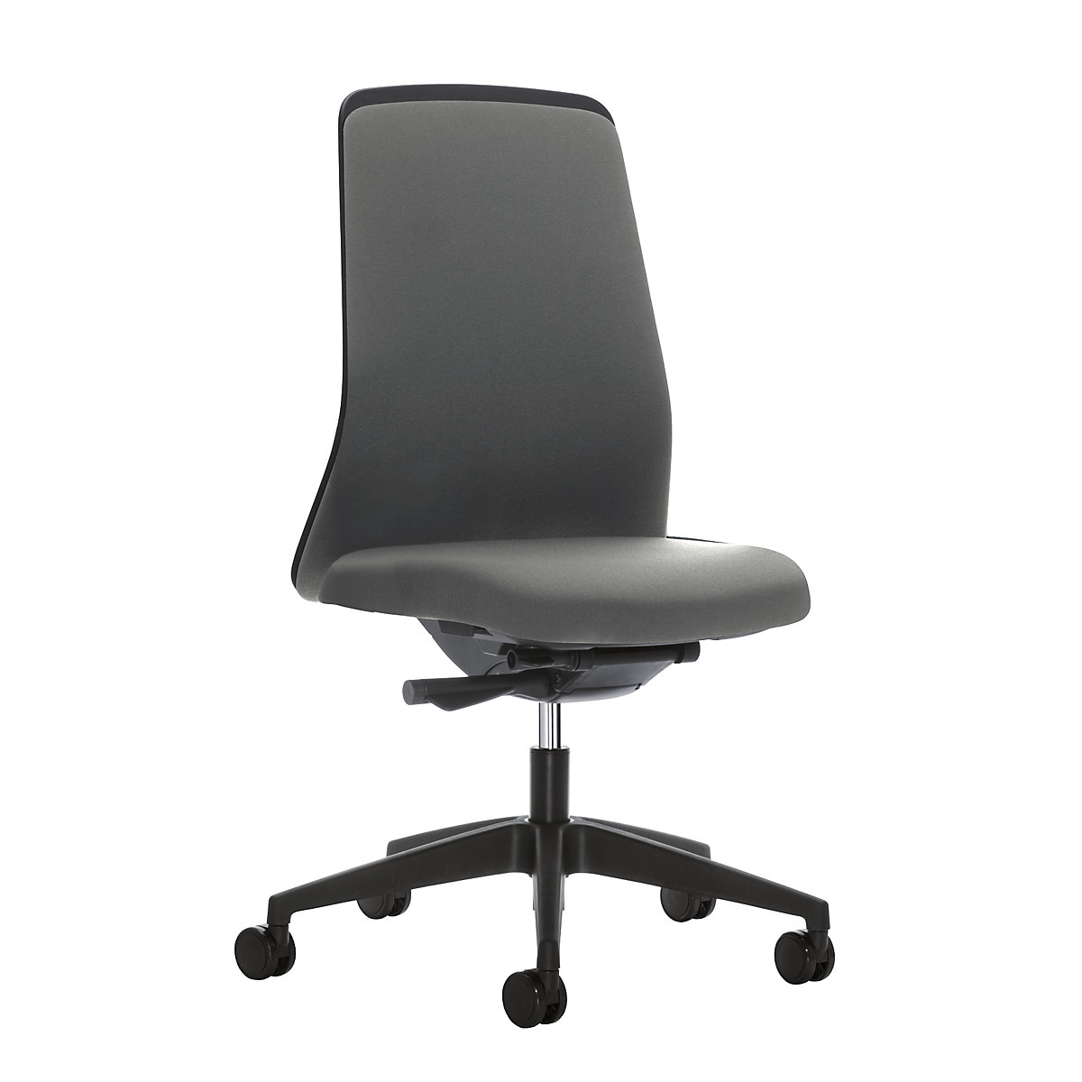 Udobna okretna stolica EVERY, naslon za leđa za opuštanje u crnoj boji – interstuhl