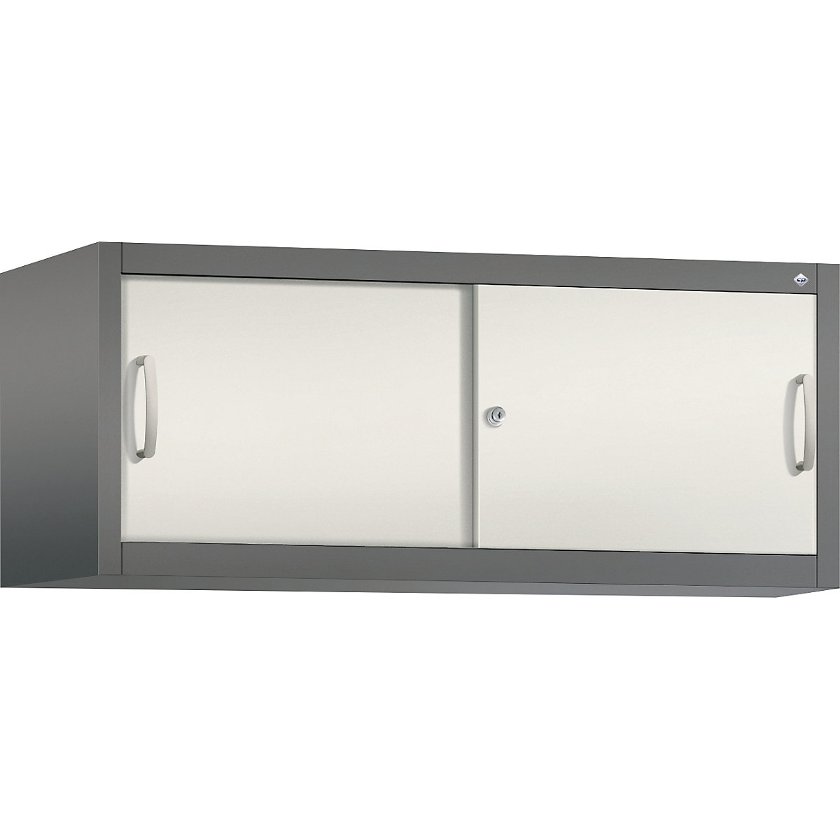 Dogradni ormar s kliznim vratima ACURADO – C+P, VxŠxD 500 x 1200 x 500 mm, u sivoj / biser bijeloj boji-22