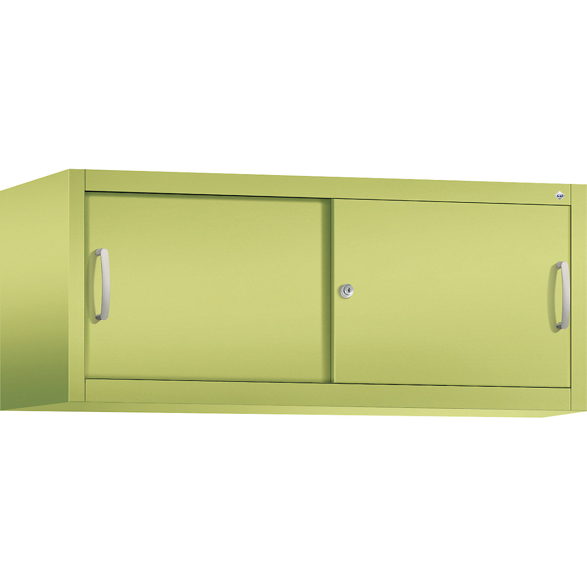 Dogradni ormar s kliznim vratima ACURADO – C+P, VxŠxD 500 x 1200 x 500 mm, u žutozelenoj boji-5