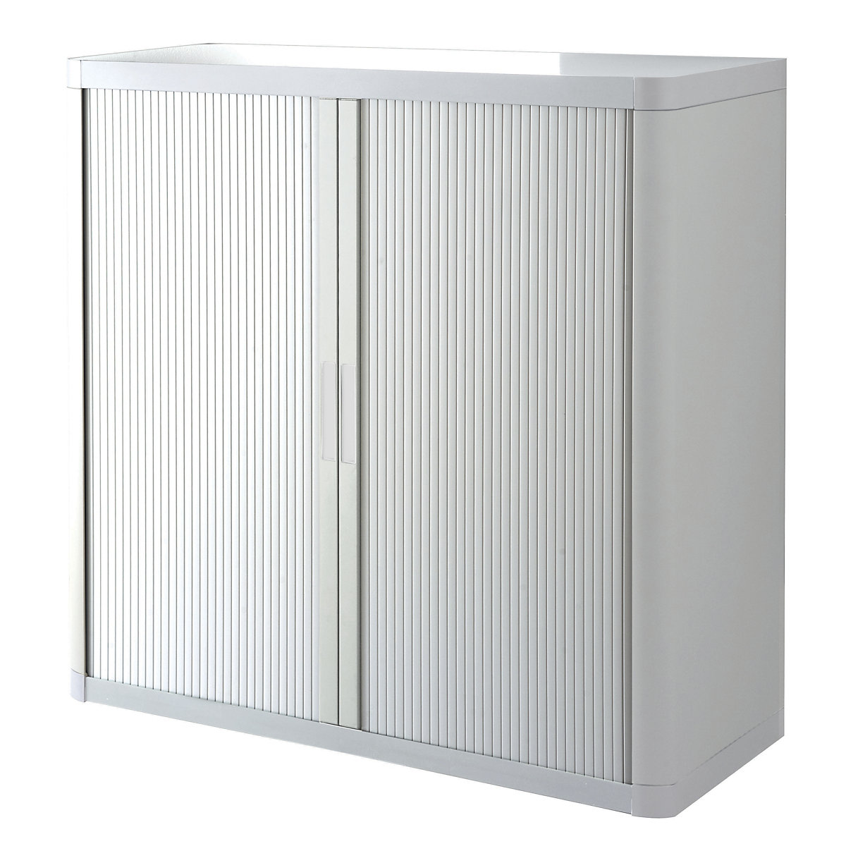 Ormar s rolo vratima easyOffice® – Paperflow, 2 police, visina 1040 mm, u bijeloj / bijeloj boji