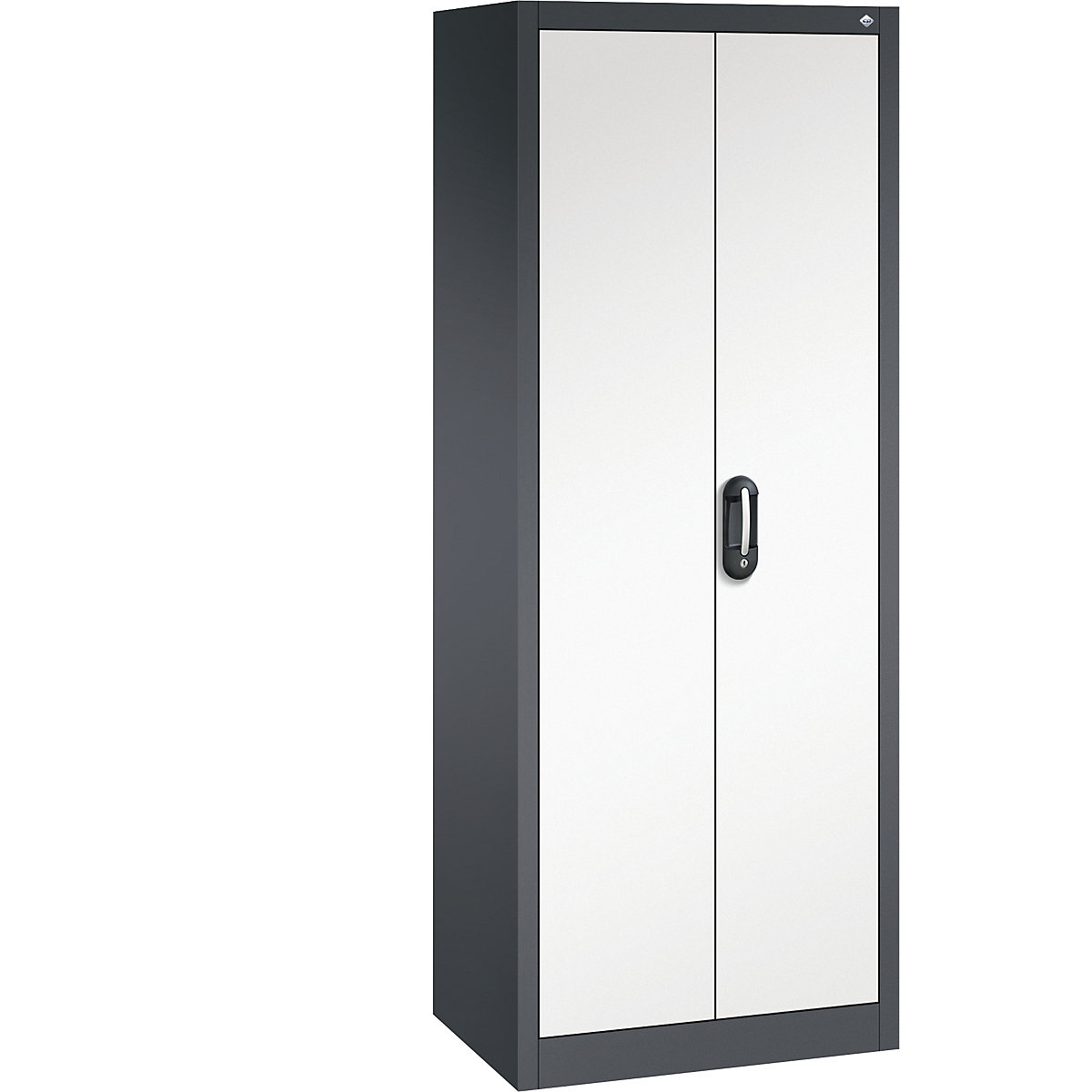Univerzalni ormar ACURADO – C+P, ŠxD 700 x 500 mm, u crnosivoj / čisto bijeloj boji