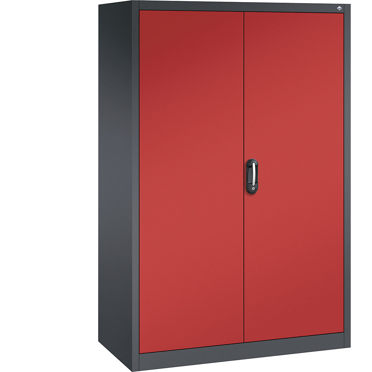 Univerzalni ormar ACURADO – C+P, ŠxD 1200 x 600 mm, u crnosivoj / vatreno crvenoj boji