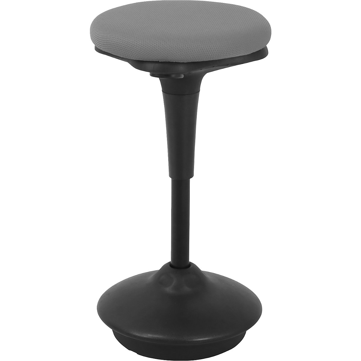 Visoka stolica 6131 – Twinco, okruglo sjedalo Ø 340 mm, presvlaka u sivoj boji-4