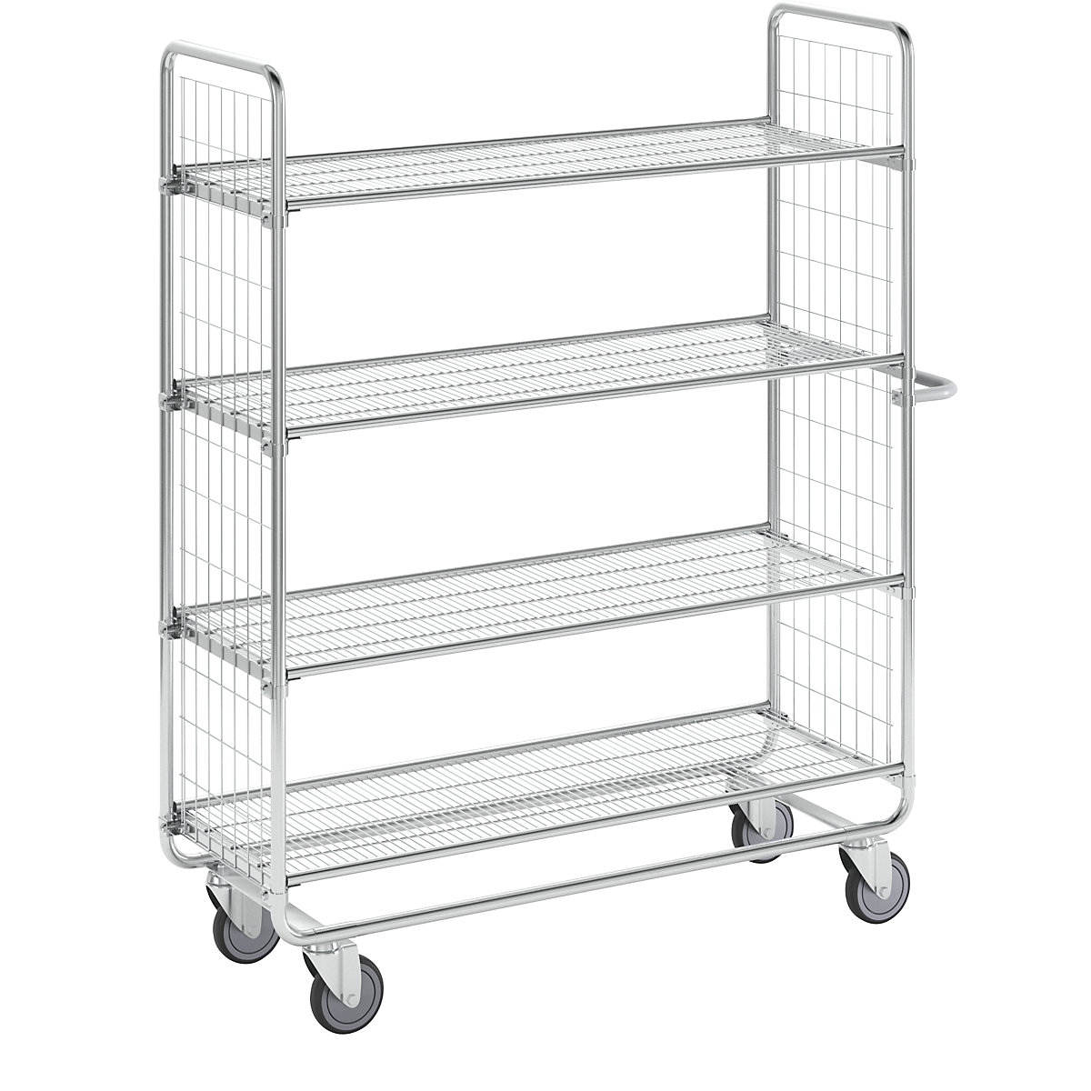 Wózek kratowy SERIA 100 – HelgeNyberg, 4 piętra, dł. x szer. x wys. 1380 x 460 x 1585 mm-2
