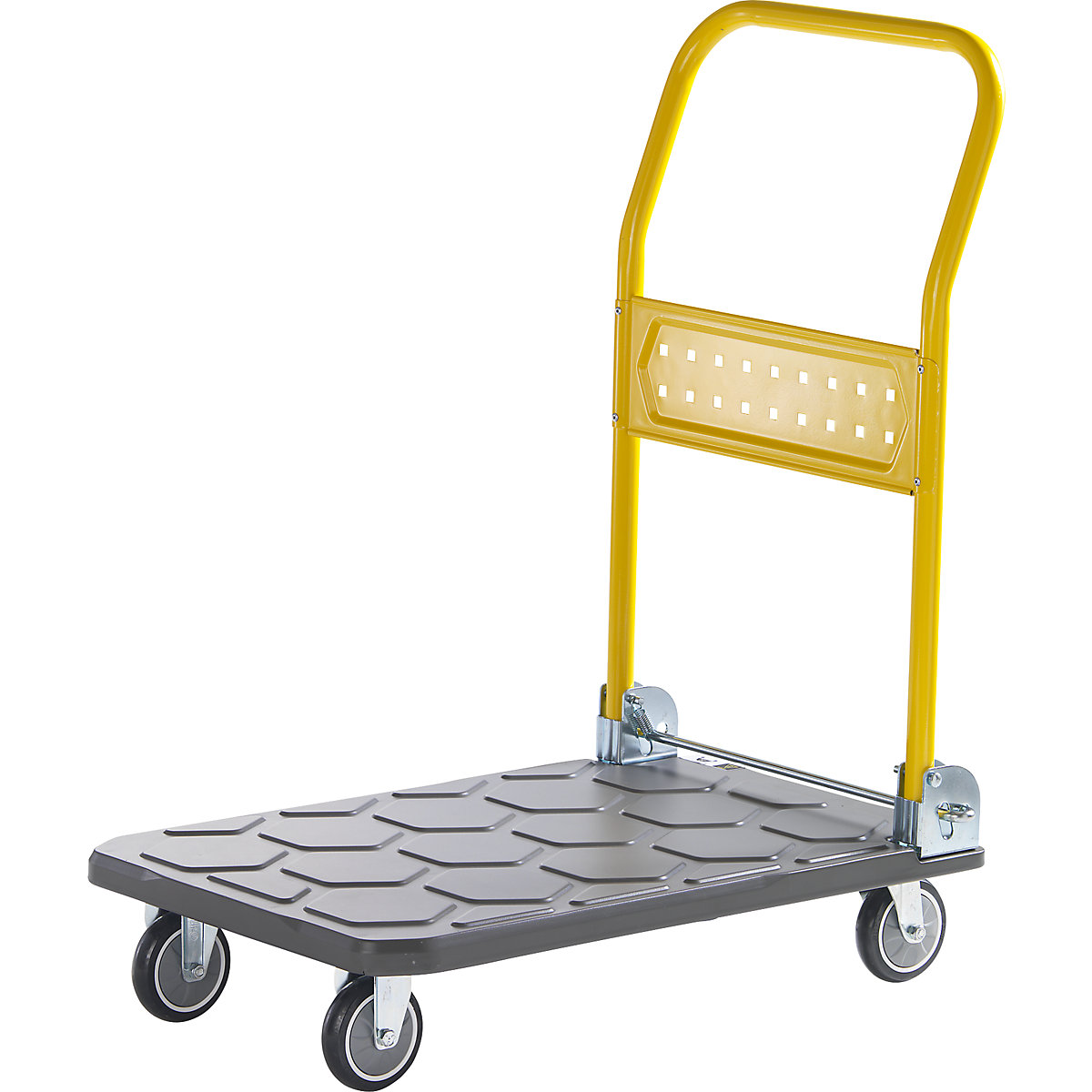 Profesjonalny wózek platformowy, z blaszaną płytą perforowaną, nośność 250 kg