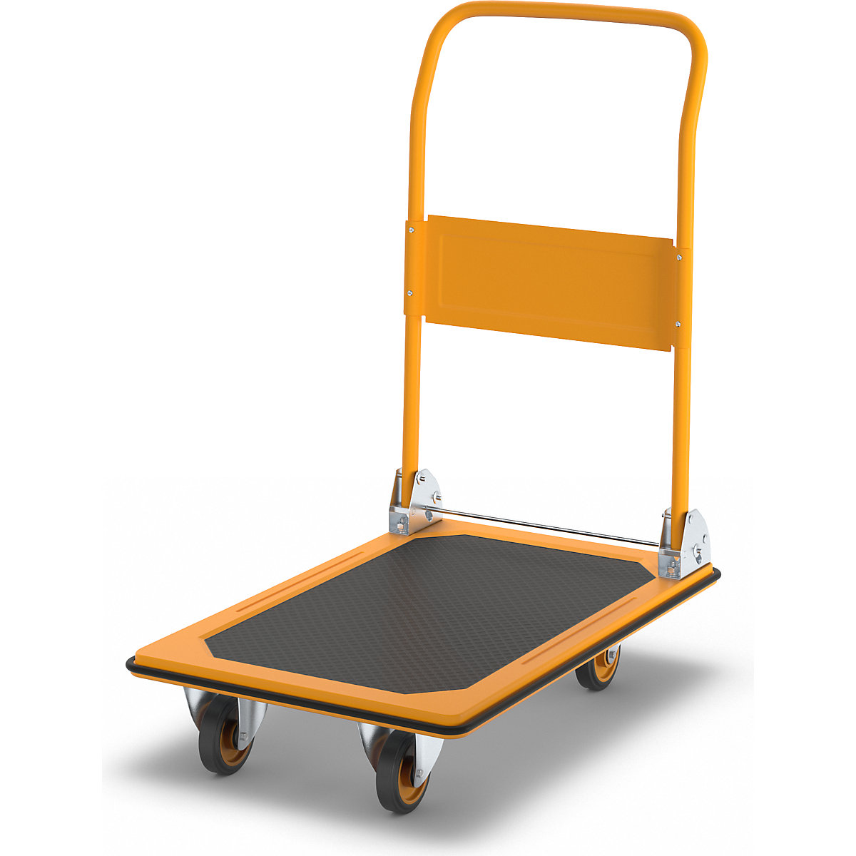Profesjonalny wózek platformowy, nośność 170 kg, melonowo-żółty-3