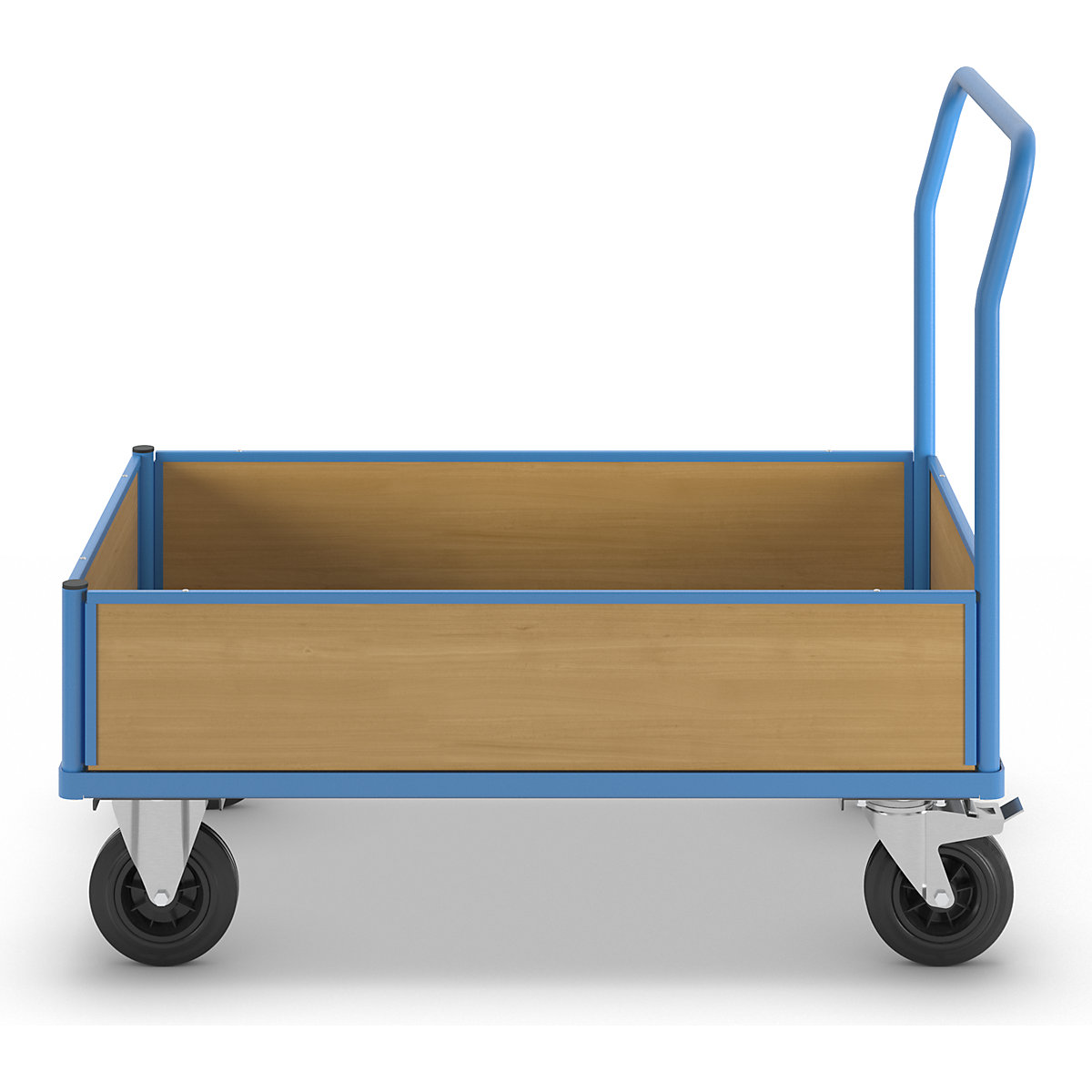 Wózek platformowy ze ściankami drewnianymi – eurokraft pro (Zdjęcie produktu 5)-4