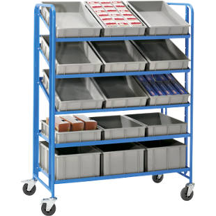 Wózek piętrowy na skrzynki euro