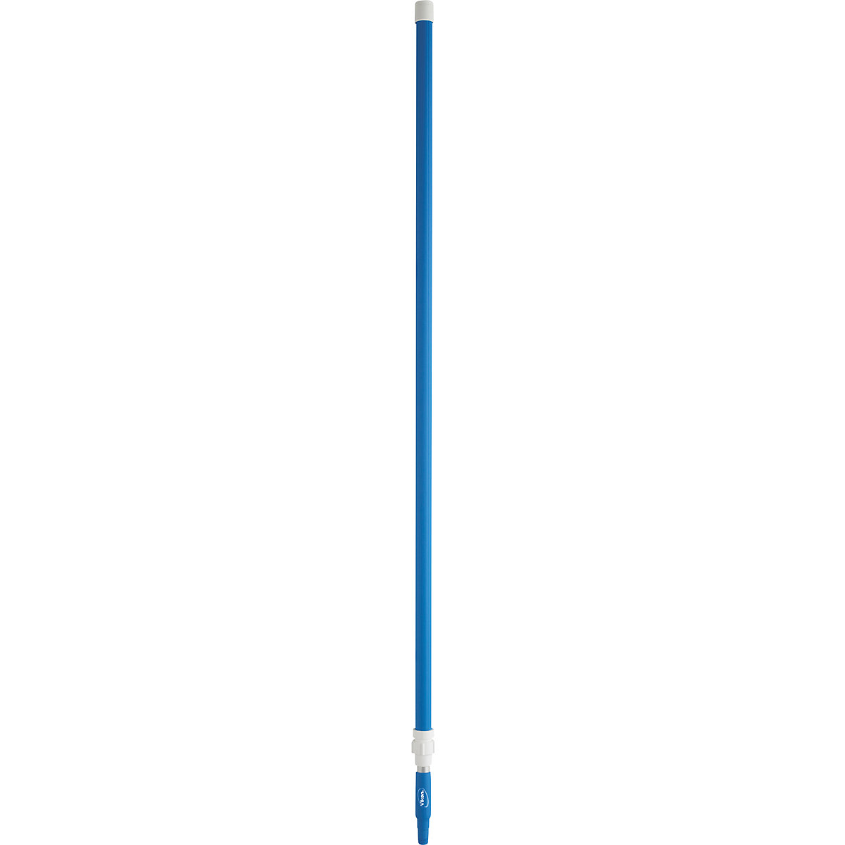 Coadă telescopică, ergonomică – Vikan, Ø 32 mm, lungime 1575 mm – 2780 mm, amb. 5 buc., albastru
