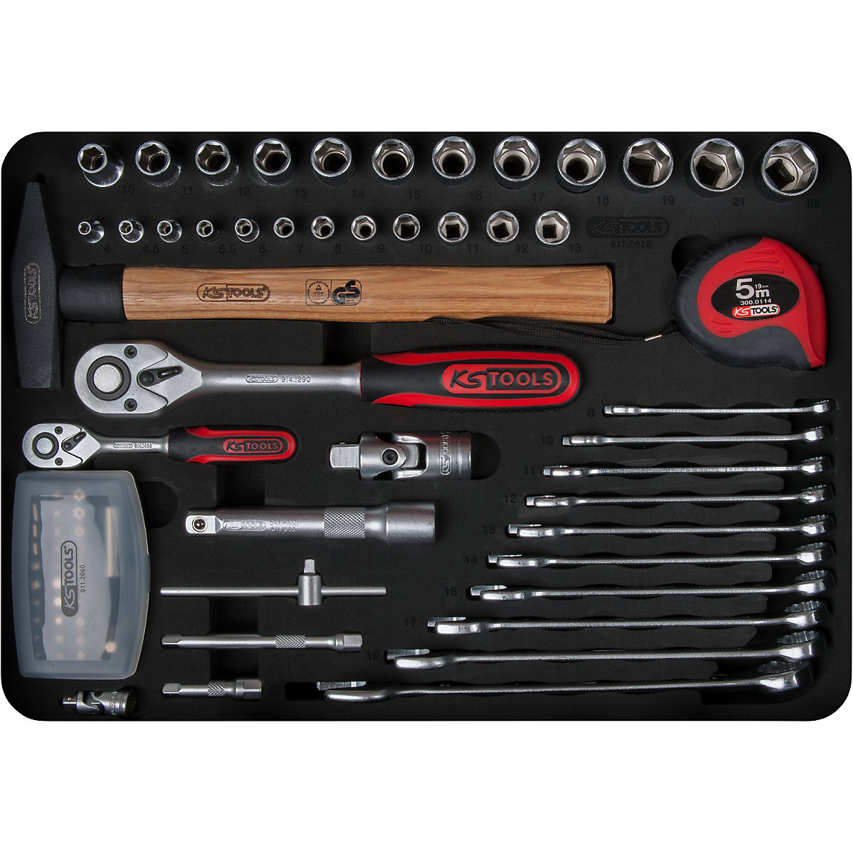 Cassetta portautensili per elettricista 1/4'&#x27; + 1/2&#x27;&#x27; – KS Tools (Foto prodotto 6)-5