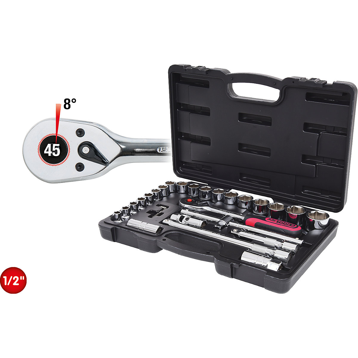 Set di chiavi a bussola da 1/2'' CHROMEplus - KS Tools