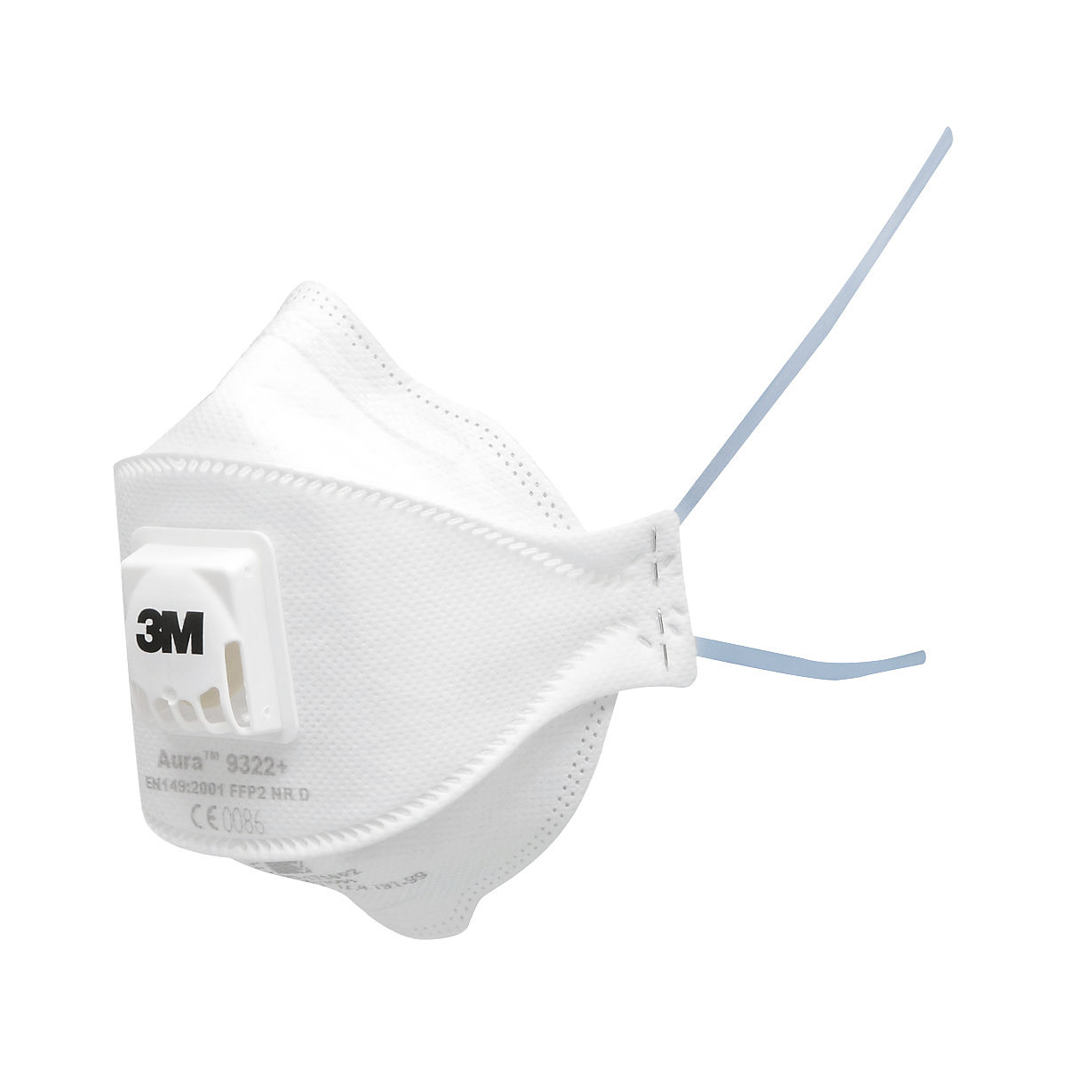 Masque de protection pliable 3M™ Aura™ 9300, FFP2, lot de 20, blanc, avec valve, à partir de 5 lots-1
