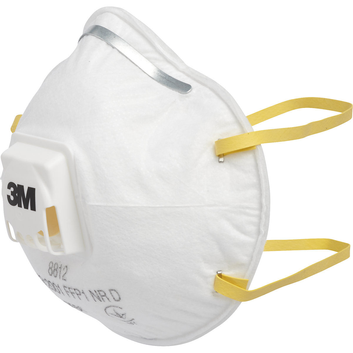 Masque de protection respiratoire 8812 FFP1 NR D avec clapet d'expiration – 3M, lot de 10, blanc, à partir de 10 lots