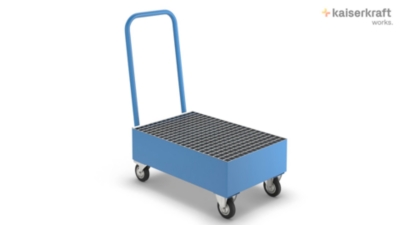 Ruchoma wanna wychwytowa z blachy stalowej – eurokraft basic (Zdjęcie produktu 3)-2