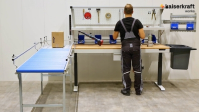 Werktafel, elektrisch in hoogte verstelbaar – eurokraft pro (Productafbeelding 9)-8