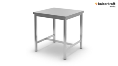 Mesa de trabajo de acero inoxidable – eurokraft basic (Imagen del producto 5)-4