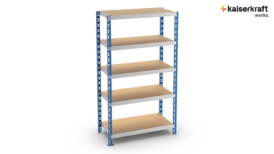 Raft universal cu polițe, stabil – eurokraft basic (Imagine produs 7)-6