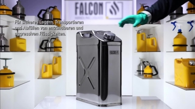 FALCON Sicherheitskanister mit Schraubdeckel und Auslaufrohr (Produktabbildung 2)