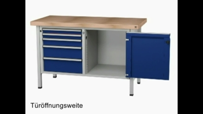 Werkbank 1500 mm breit, Gestellbauweise ANKE (Produktabbildung 5)-4