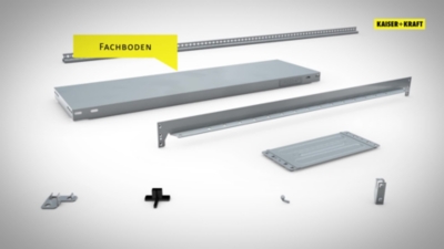 System-Steckregal, verzinkt eurokraft pro (Produktabbildung 25)-24