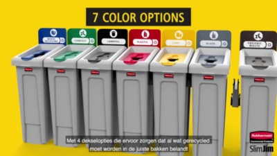 Recyclingstation voor recyclebare materialen SLIM JIM® – Rubbermaid (Productafbeelding 9)-8
