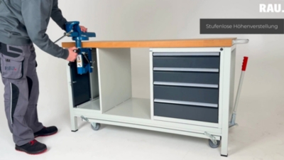 Dílenský stůl, stavebnicový systém řady 7000 – eurokraft pro (Obrázek výrobku 3)-2