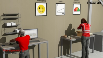 Masă de lucru, înălțime reglabilă electric – Treston (Imagine produs 4)-3