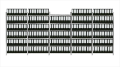 Estantería ensamblable para archivadores – hofe (Imagen del producto 3)-2