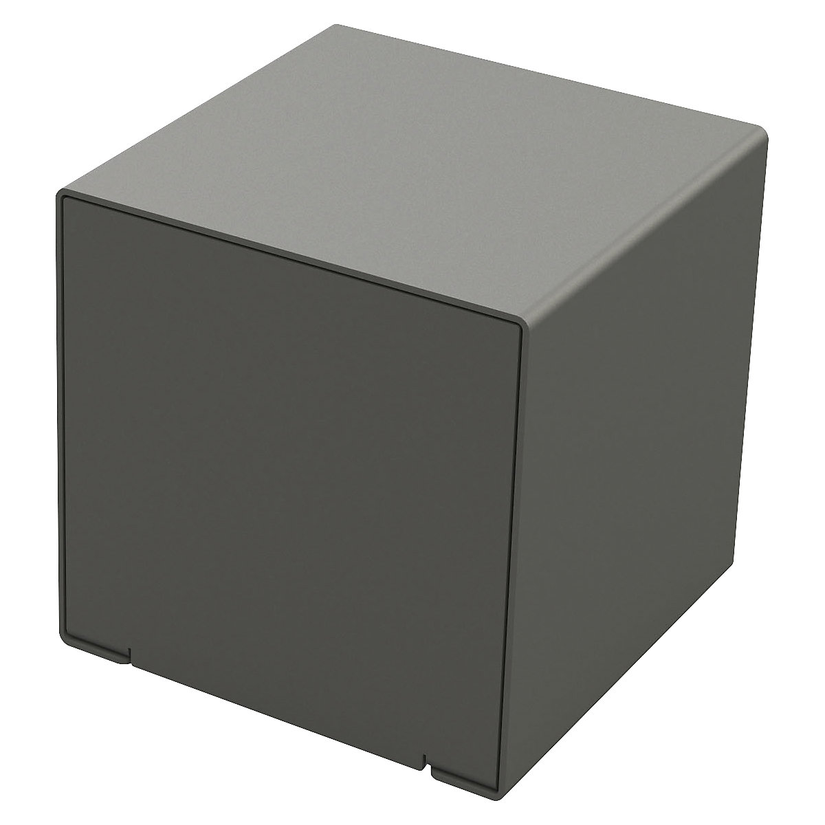Kocka za sjedenje KUBE od čelika – PROCITY, ukupna visina 450 mm, u antracit sivoj boji-2