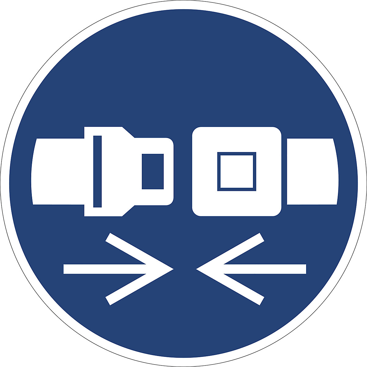 Znak za obveznost, obvezna uporaba varnostnih pasov, DE 10 kosov, folija, Ø 200 mm-1