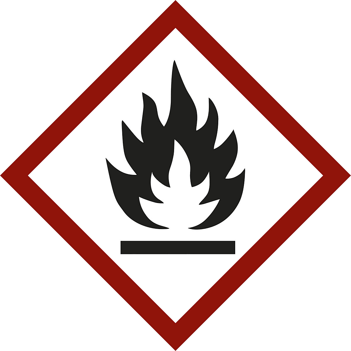 sirene spel gas Markering voor gevaarlijke stoffen: vlam, VE = 10 stuks | KAISER+KRAFT