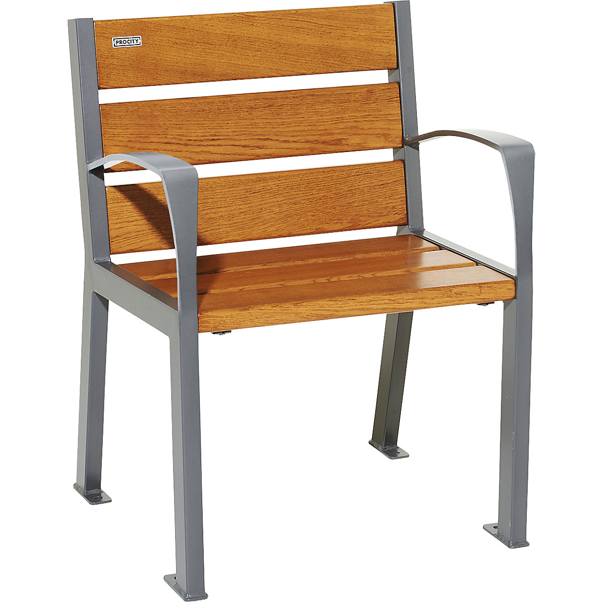 Dřevěná židle SILAOS® – PROCITY, výška sedáku 450 mm, antracitová šedá, dub-2