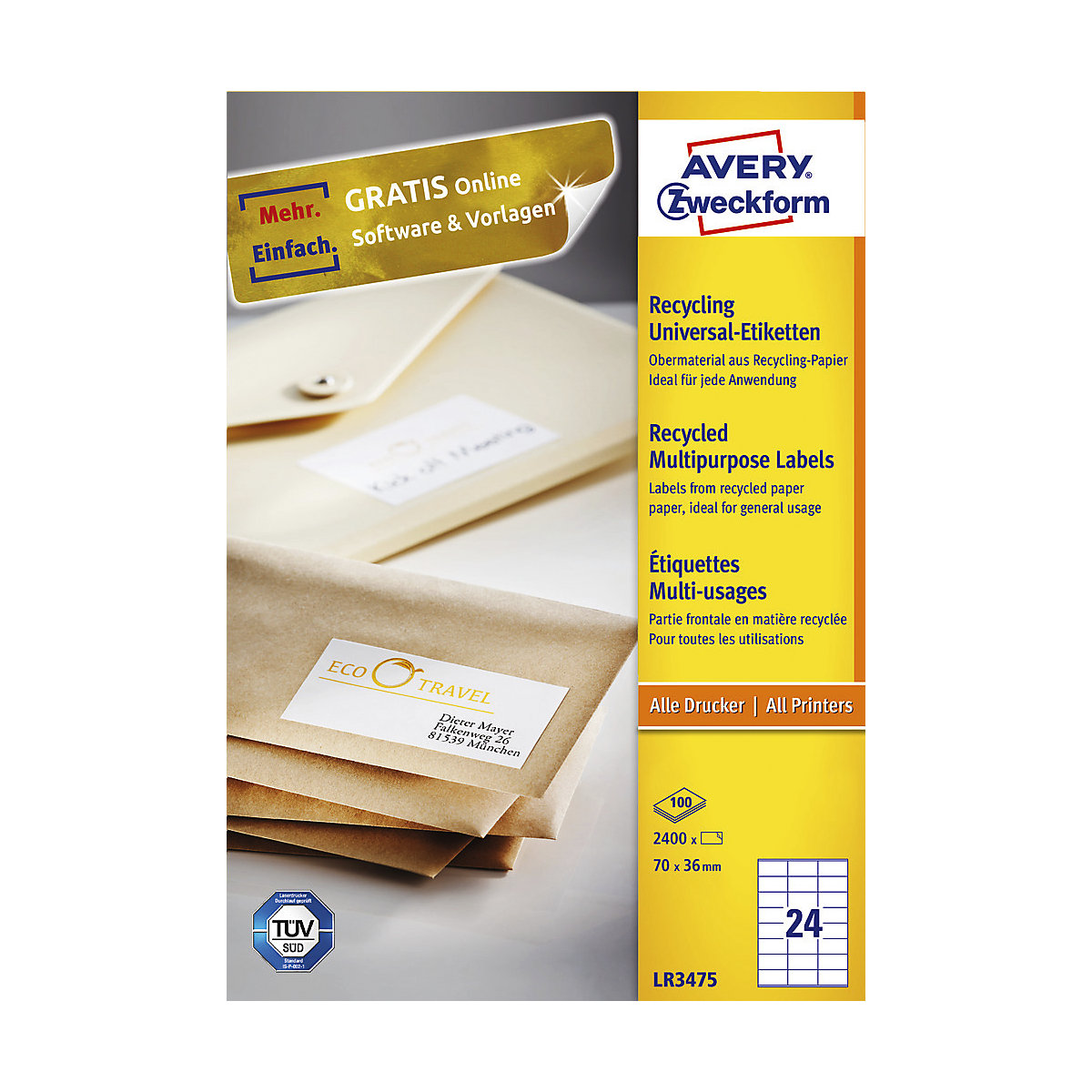 Recycling-Universaletiketten