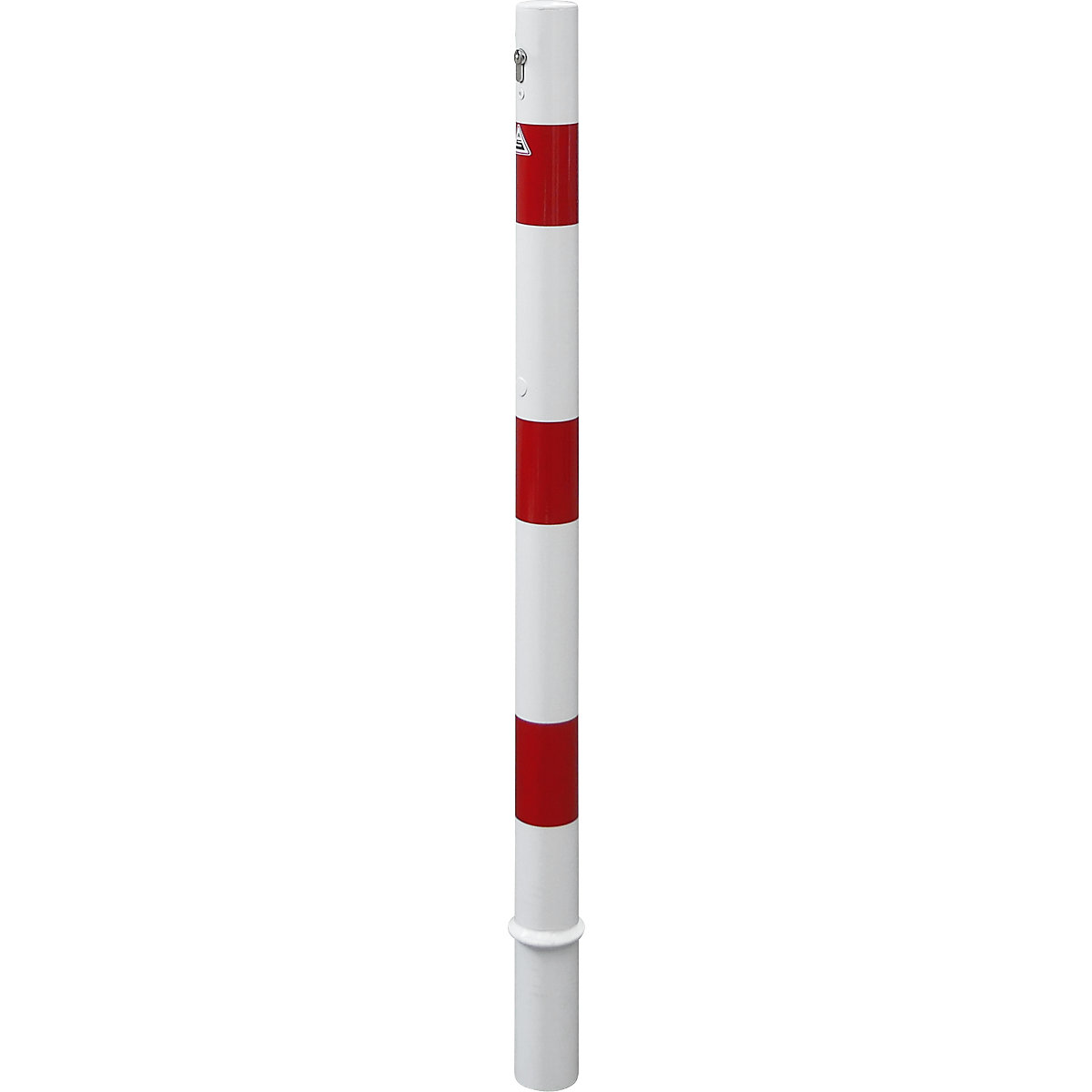 Zahradzovací stĺpik, Ø 60 mm, biela/červená