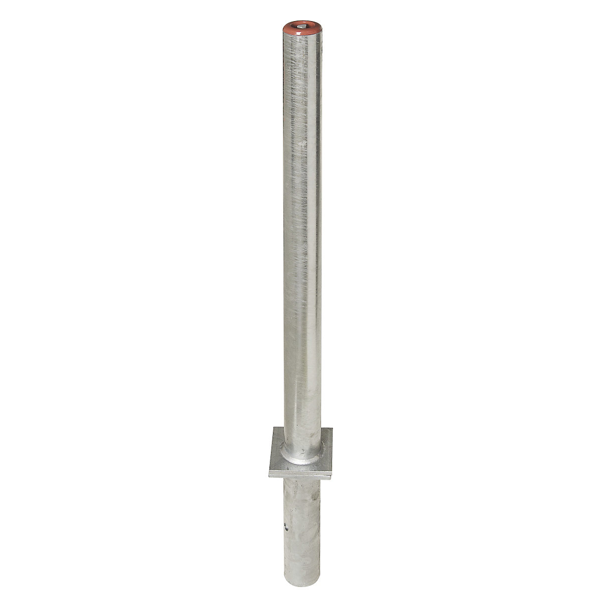 Zahradzovací stĺpik z ocele, na zabetónovanie, Ø 60 mm, žiarovo pozinkovaný, 1 reťazové oko-8