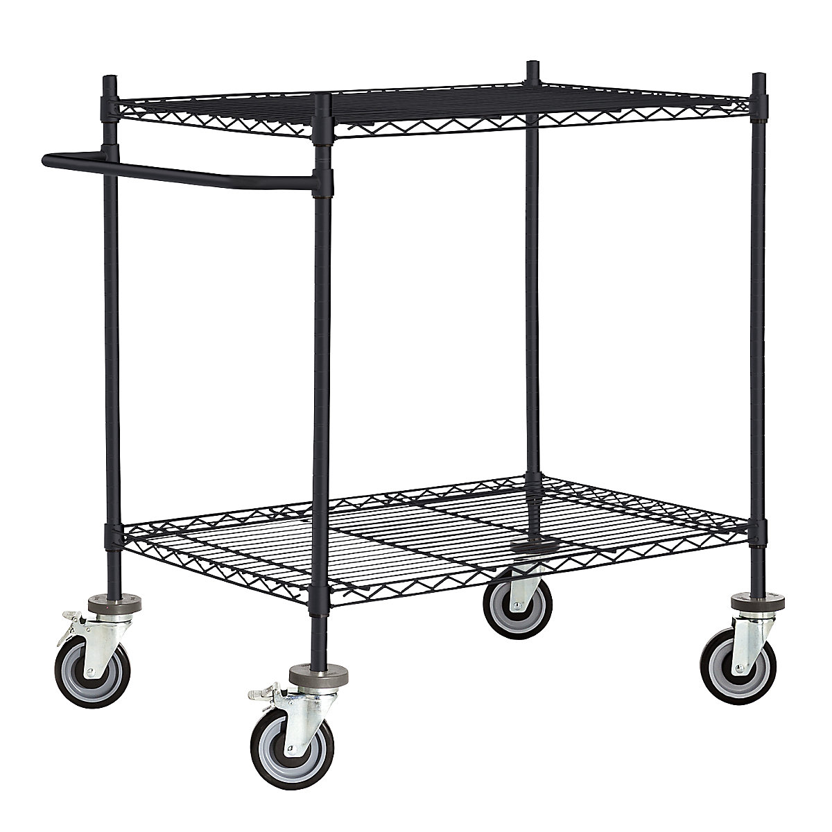 Stolový vozík z drátěné mřížky, černý (Obrázek výrobku 3)-2