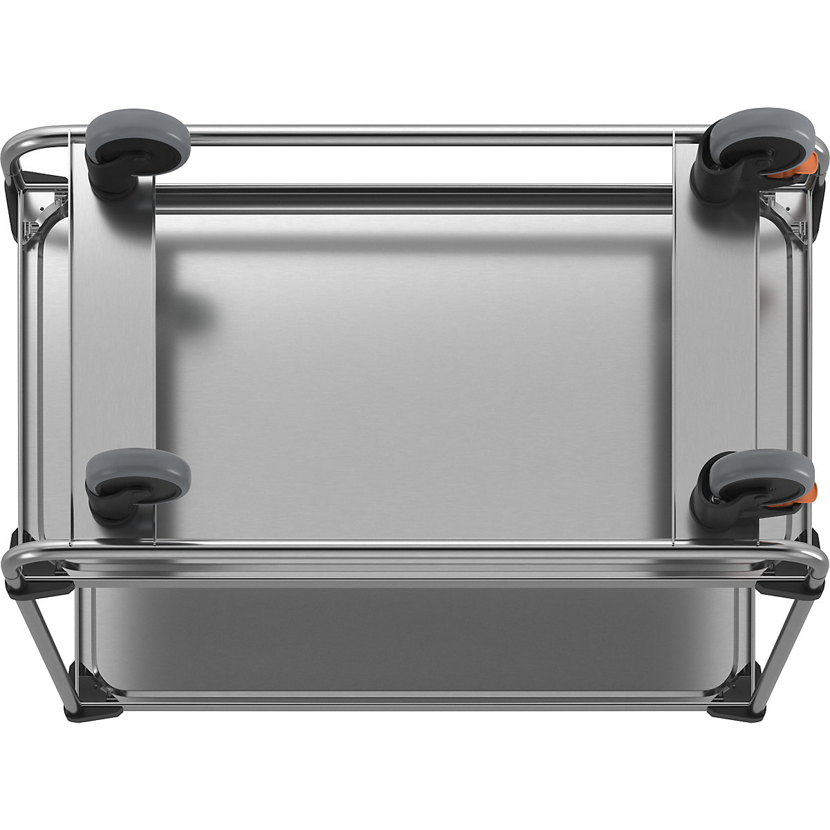 Servírovací vozík z ušľachtilej ocele, zmontovaný (Zobrazenie produktu 4)-3