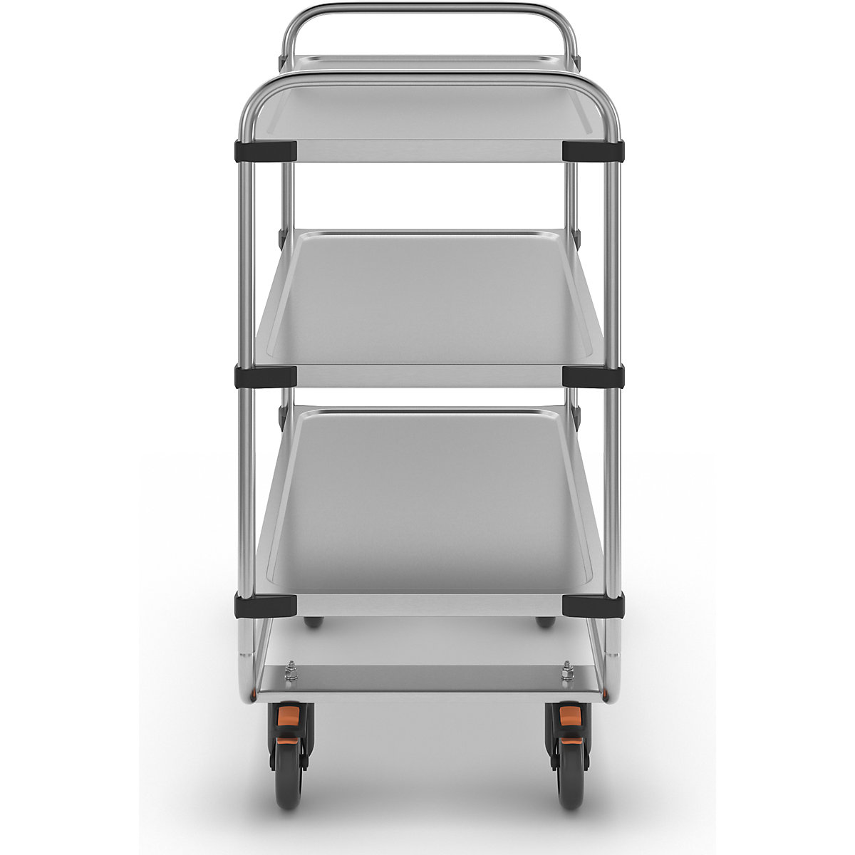 Servírovací vozík z ušľachtilej ocele, zmontovaný (Zobrazenie produktu 6)-5